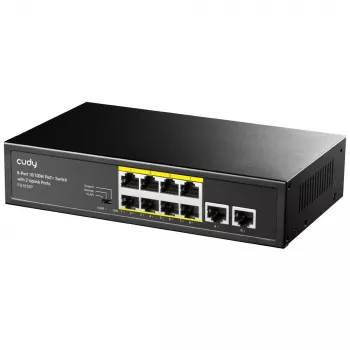 Cudy FS1010P netwerkswitch Fast Ethernet (10/100) Power over Ethernet (PoE) zwart