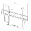 Akyga AK-MB-09 vaste TV-muurbeugel, 37-85 inch, 60 kg, VESA 800x600, zwart
