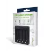 Batterijoplader Gembird BC-USB-03 USB-compatibel AA AAA zwart