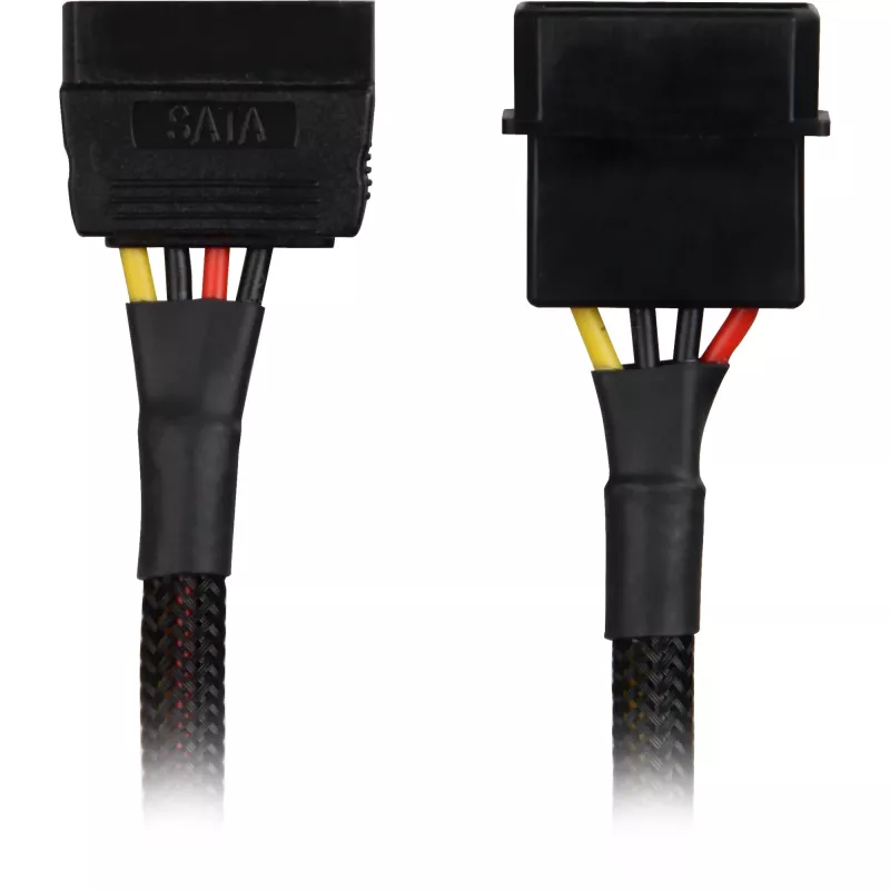 SATA-stroomadapterkabel Sharkoon 15 cm — adapter voor SATA-stroomaansluitingen