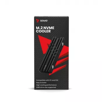 SAVIO AK-60 koeler voor M.2 NVMe 2280-schijven, zwart
