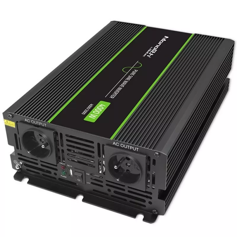 Qoltec Monolith stroomadapter/-omvormer auto 4000 W zwart