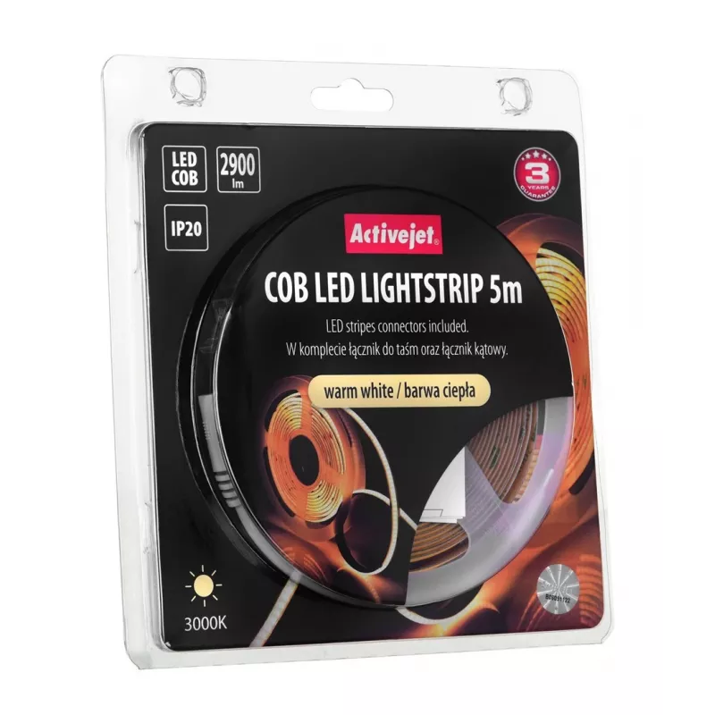 Activejet AJE-COB 5m warme strip-licht universele strip-licht binnen