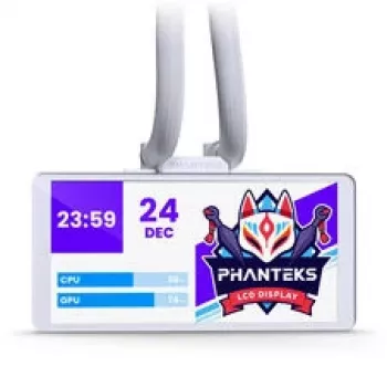 Phanteks Glacier One 360M25 LCD AiO-vloeistofkoeling, 6 inch display - 360 mm, wit