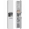 Badkamer opbergkast top e shop NEL I BIEL, vrijstaand, 5 legplanken, 310×300×1740 mm, wit