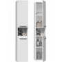 Badkamer opbergkast top e shop NEL I BIEL, vrijstaand, 5 legplanken, 310×300×1740 mm, wit