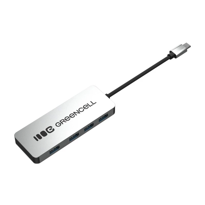 USB-hub Green Cell HUB-GC-C4A — 4-poorts USB-C 3.0-hub