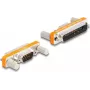 DELOCK kabeladapter D-Sub 9-polig naar D-Sub 25-polig, vergulde contacten, oranje/zilver