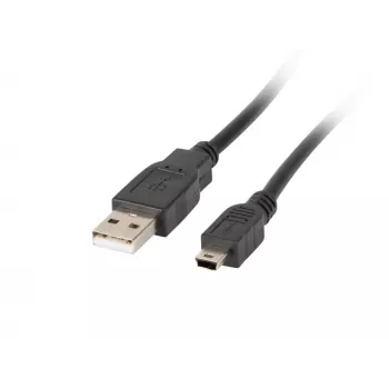 USB 2.0 kabel Mini AM-BM5P 1,8 m zwart