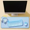 XXL-bureaubladmat voor muis en toetsenbord, blauw