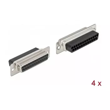 Draadverbinder D-Sub 25 pin DeLOCK 66721 zwart zilver
