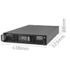 Qoltec UPS AWARYJNY DO RACK 3KVA 3000W vermogensfactor 1.0 LCD EPO USB on-LINE (3VA, 3000W, dubbelconversie online-UPS), UPS