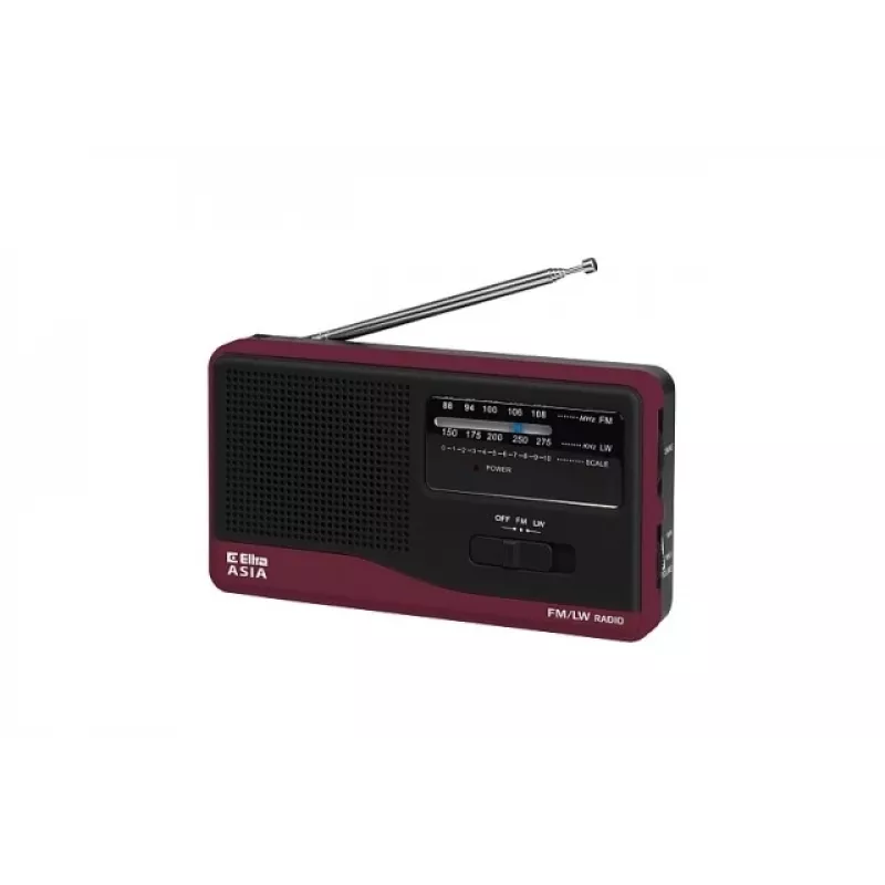 Draagbare radio Eltra Asia zwart — model compacte AM/FM-ontvanger