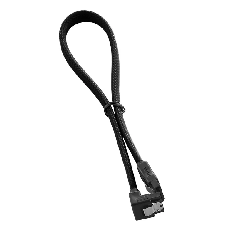 CableMod ModMesh SATA-3-kabel met haakse aansluiting 30 cm - zwart