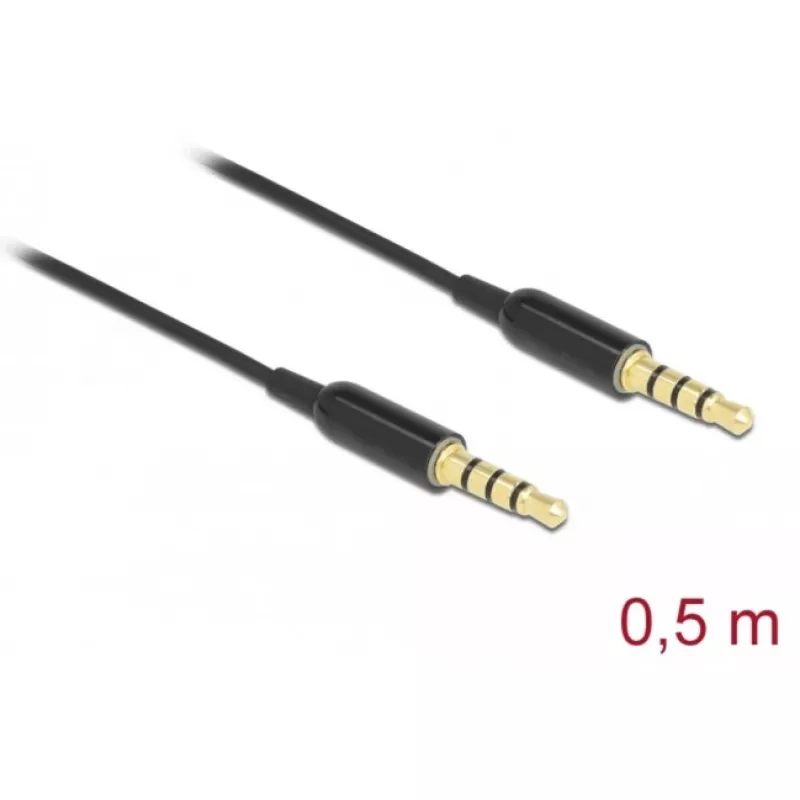 Audiokabel DeLOCK 66075 0,5 m 3,5 mm zwart
