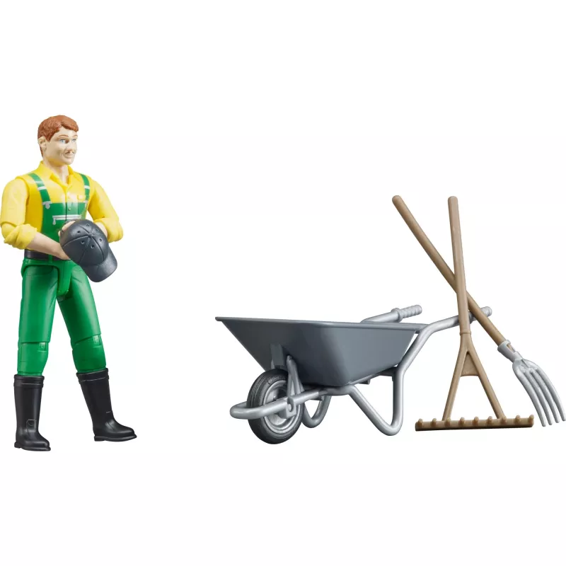 Figurenset landbouwer met accessoires, speelfiguur