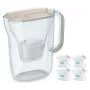 Waterfilterkan BRITA Style Essential 2,4 L met 4 zandkleurige cartridges