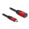 USB-adapter DeLOCK 60172 USB Type-C stekker naar USB Type-A bus 10 Gbit/s 15 cm rood metaal