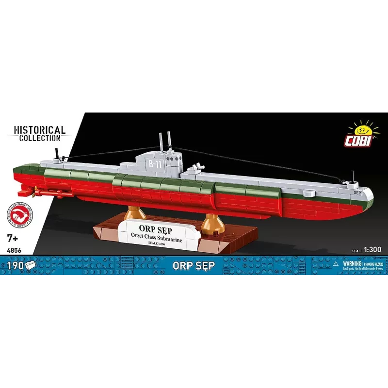 Plastic modelbouwpakket Cobi Poolse onderzeeboot ORP Sęp schaal 1:300 (COBI-4856)