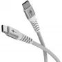 Superzachte USB 2.0 gevlochten kabel, USB-C stekker > USB-C stekker (wit, 1 meter)