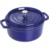 Staub 24 cm ronde gietijzeren cocotte donkerblauw