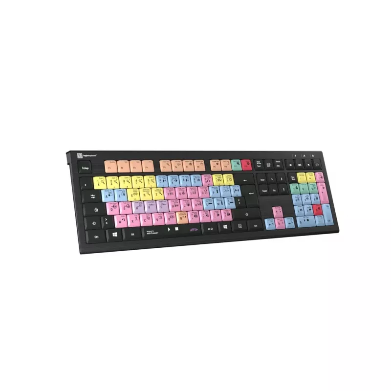 Logickeyboard ASTRA 2 USB AZERTY Engels zwart full-size toetsenbord