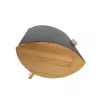 Maestro MR-1775-BLACK broodtrommel zwart, hout bamboe, metaal