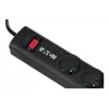 Eaton Protection Strip 6 FR PS6F overspanningsbeveiligd stekkerblok, 6x type E-contacten, 10 A, 220-250 V, 2500 W, 1,5 m kabel, schakelaar, zwart
