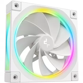 DeepCool FL12R 120 mm pc-ventilator, wit, 2150 RPM, actieve PFC, ARGB achtergrondverlichting