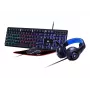 Gaming-toetsenbord met muis GEMBIRD GGS-UMGL4-02 — full-size USB QWERTY US-Engels, zwart, LED-achtergrondverlichting