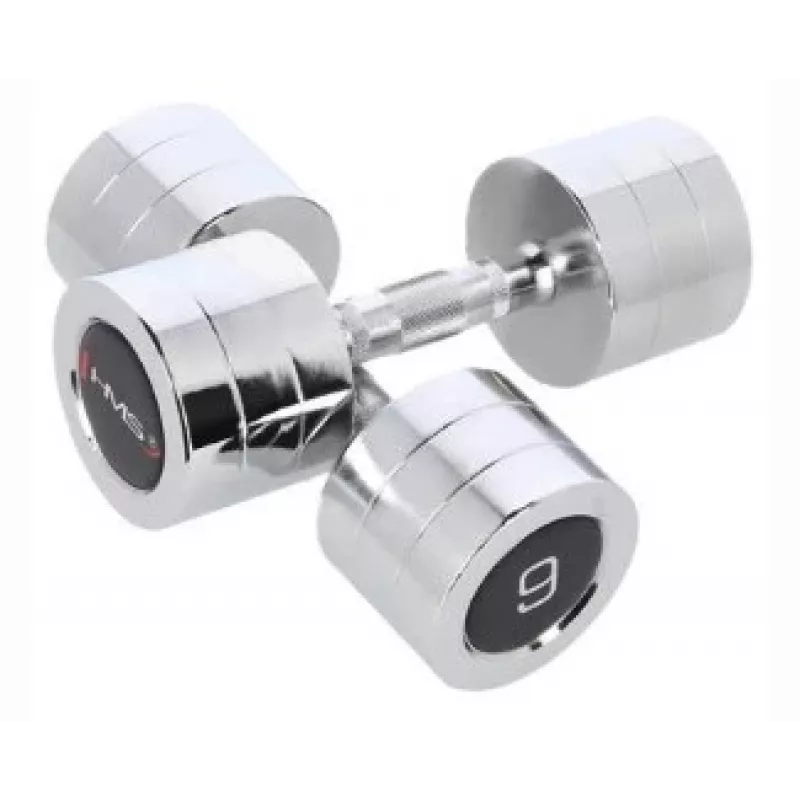 HMS Fitness CHD09 halters met vast gewicht 9 kg 2 stuks