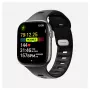 Horlogeband Nomad Tempo Band zwart rubber — 20 mm breed, geschikt voor polsen 155–193 mm
