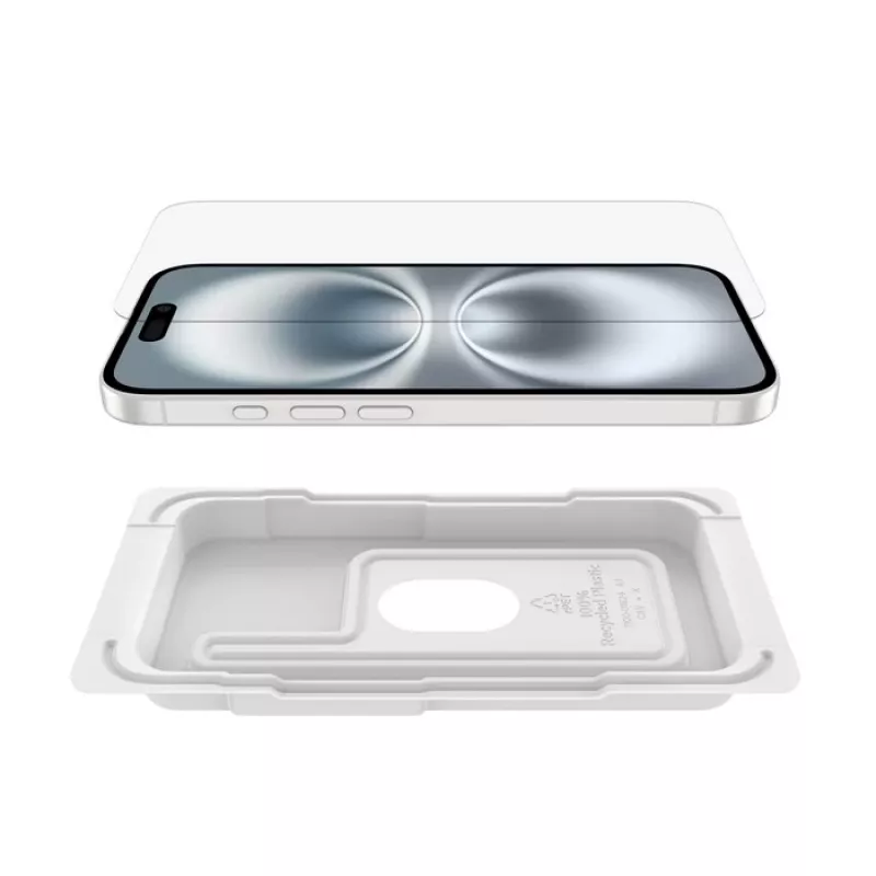 Schermbescherming Belkin ScreenForce voor iPhone 16 schokbestendig krasbestendig
