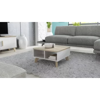 Cama LOTTA 60 salontafel wit/Sonoma-eiken