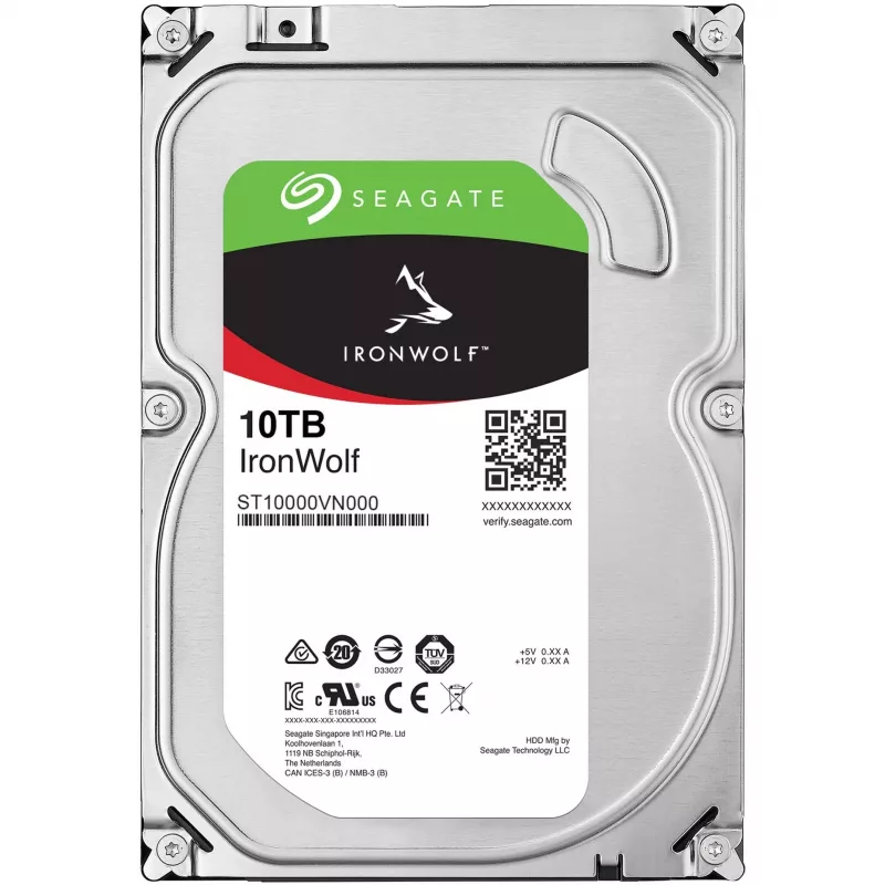 Seagate IronWolf ST10000VN000 interne harde schijf 10 TB 7200 RPM 256 MB 3,5 inch Serial ATA III