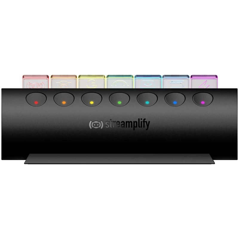 Streamplify HUB CTRL 7, 7x USB 3.0 Type-A, RGB, 12V, EU-stroomkabel – zwart