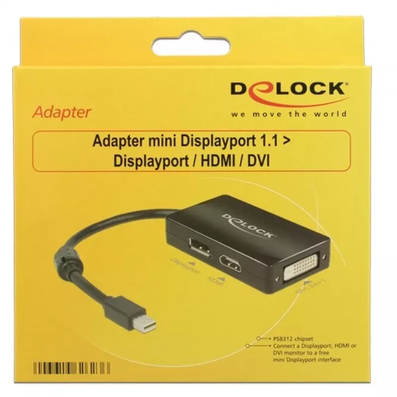 Kabel DeLOCK 0,16 m DisplayPort HDMI DVI Mini DisplayPort