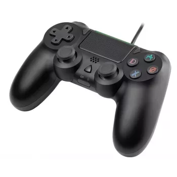Kabel-gamepad TRACER SHOGUN PRO zwart — 16 toetsen, analoog/digitaal, 1,5 m kabel, trilling, pc/PS4/PS3