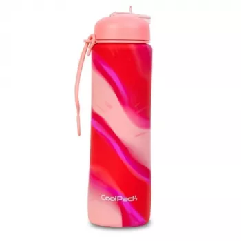 COOLPACK siliconen drinkfles Pump 600 ml meisjes roze
