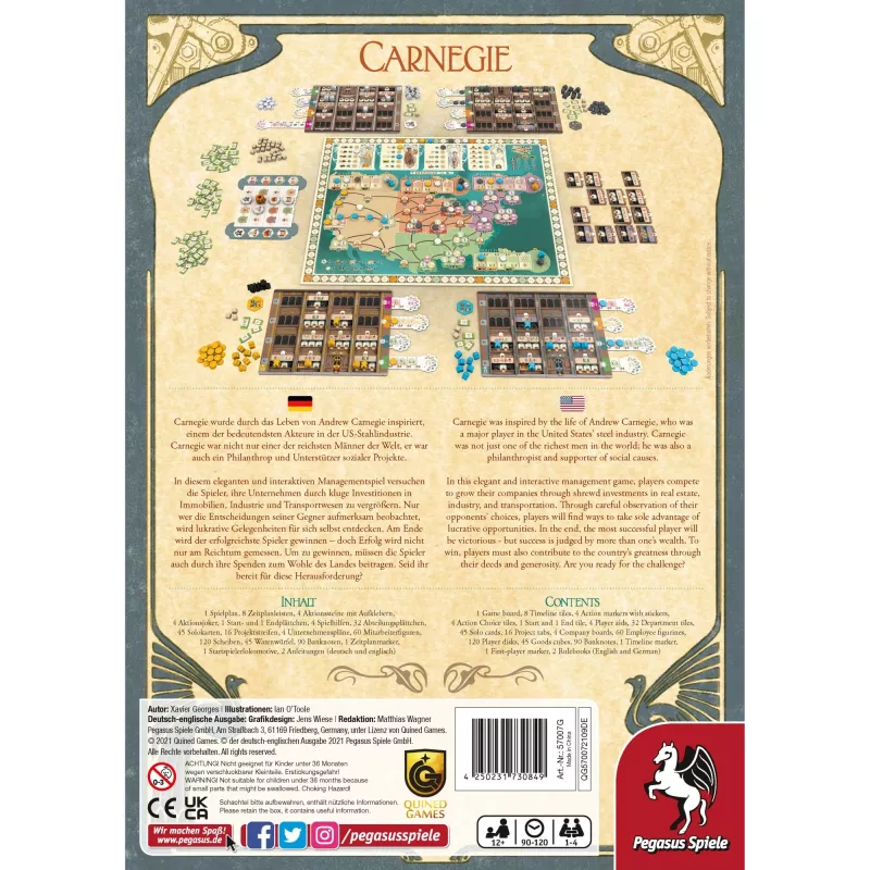 Pegasus Spiele Carnegie bordspel economie
