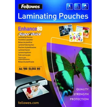 Fellowes SuperQuick A4 glanzend 80 micron lamineerfolie