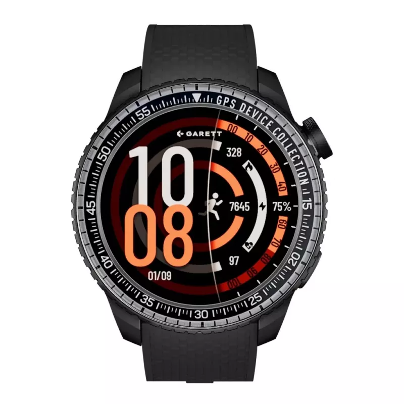 Smartwatch Garett Compass GPS zwart — Garett Compass GPS smartwatch, zwart