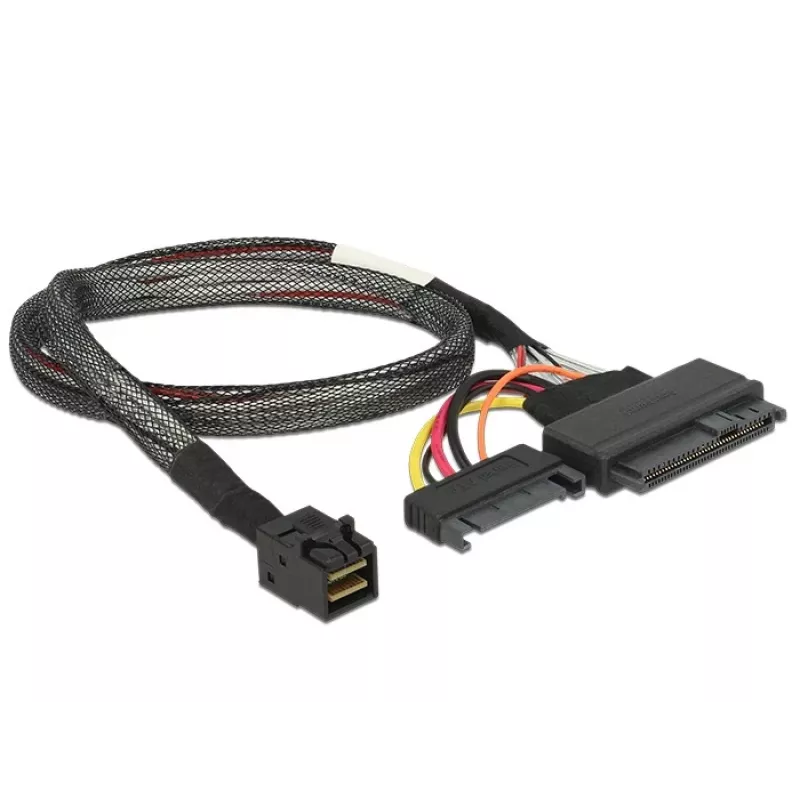 Delock kabel SFF-8643 stekker > U.2 SFF-8639 bus + SATA stroomaansluiting 50 cm (84819)