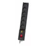 Stekkerdoos Lestar 1966004697 — 6 Type-E-stopcontacten, 230 V, 5 m kabel, zwart