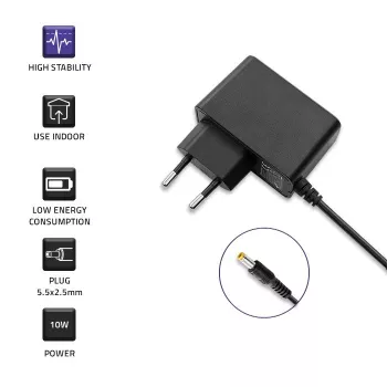 Stekkeradapter 10W 5V, 2A, 5,5x2,5