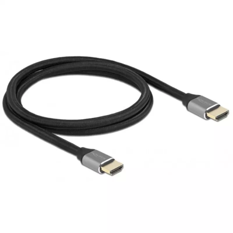 HDMI-kabel DeLOCK Ultra High Speed 48 Gbps 8K 60 Hz grijs 1 m