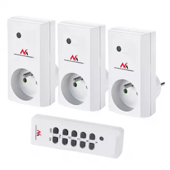 MCE153 draadloze stopcontacten 3-delige set - programmeerbaar + afstandsbediening