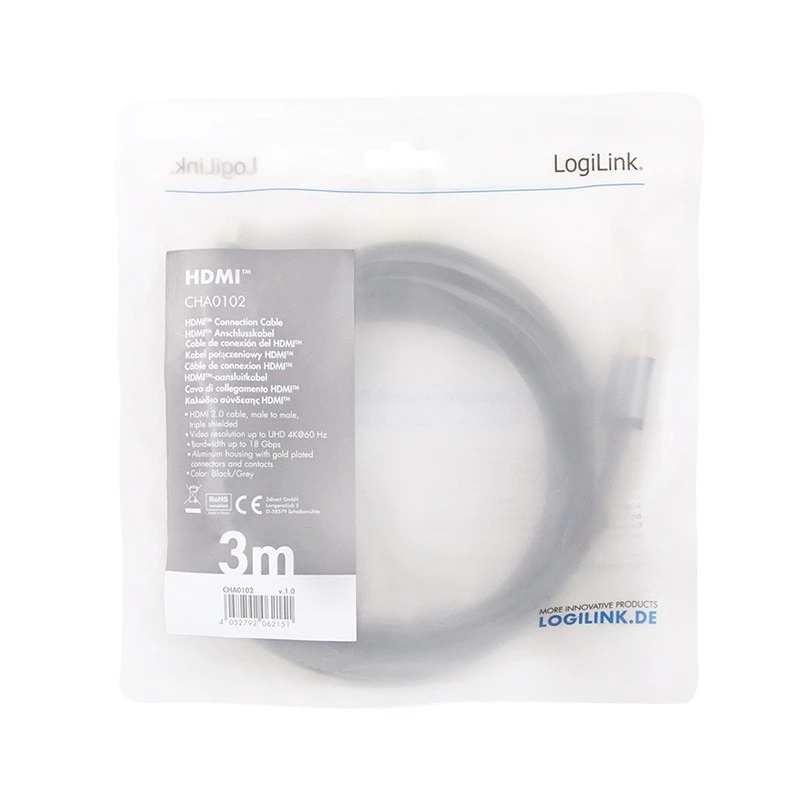 HDMI-kabel LogiLink CHA0102 3m