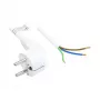 Netkabel Schutzkontakt-stekker type E+F (CEE 7/7, haaks) naar gestripte uiteinden, wit, 1,00 mm², 3 m, Good Connections® (P0185-W030)