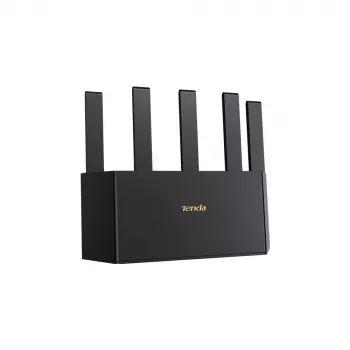 WLAN-router TENDA TE3L Wi‑Fi 7 (IEEE 802.11ax), 3x Gigabit-LAN, 1x WAN, 512 MB RAM, VLAN, NAT, WPA, zwart